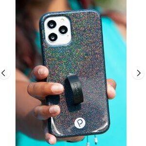 iPhone 12 Loopy case - sparkle black (lefty)
